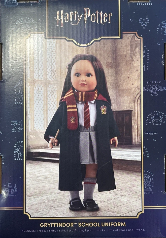 Conjunto varinha Harry Potter uniformes roupas boneca 18” My Life American Girl GRYFFINDOR - Imagem 2 de 4