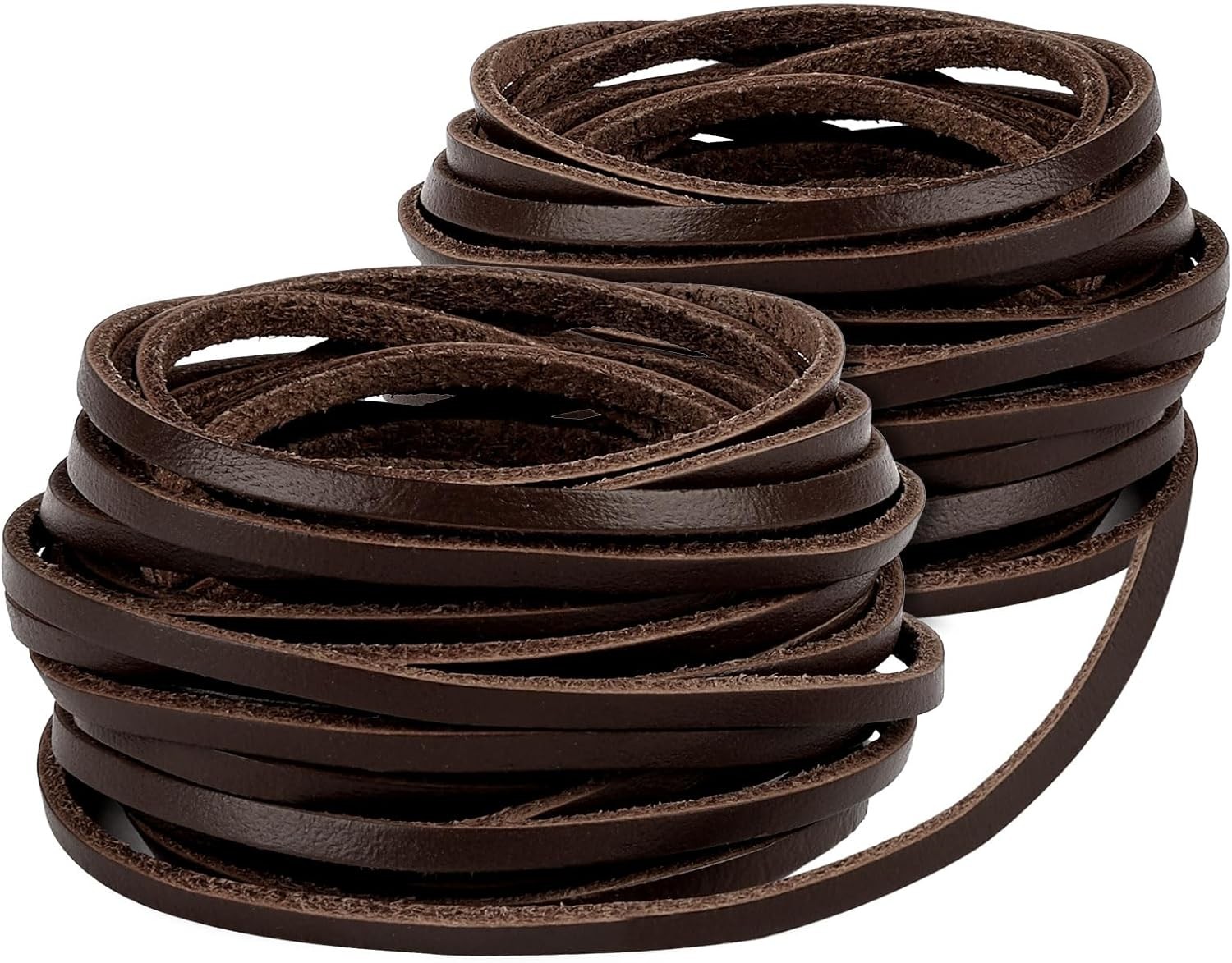10 Yards Flat Genuine Leather Cord, 3/4/5 mm Available, Real Leather Strips, Nat