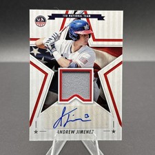 2025 STARS & STRIPES Andrew Jimenez AUTO JERSEY PATCH Rookie Team USA