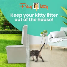 Outdoor Mounted Litter Box Station for Indoor Cats, Hidden Out of Site and Smell