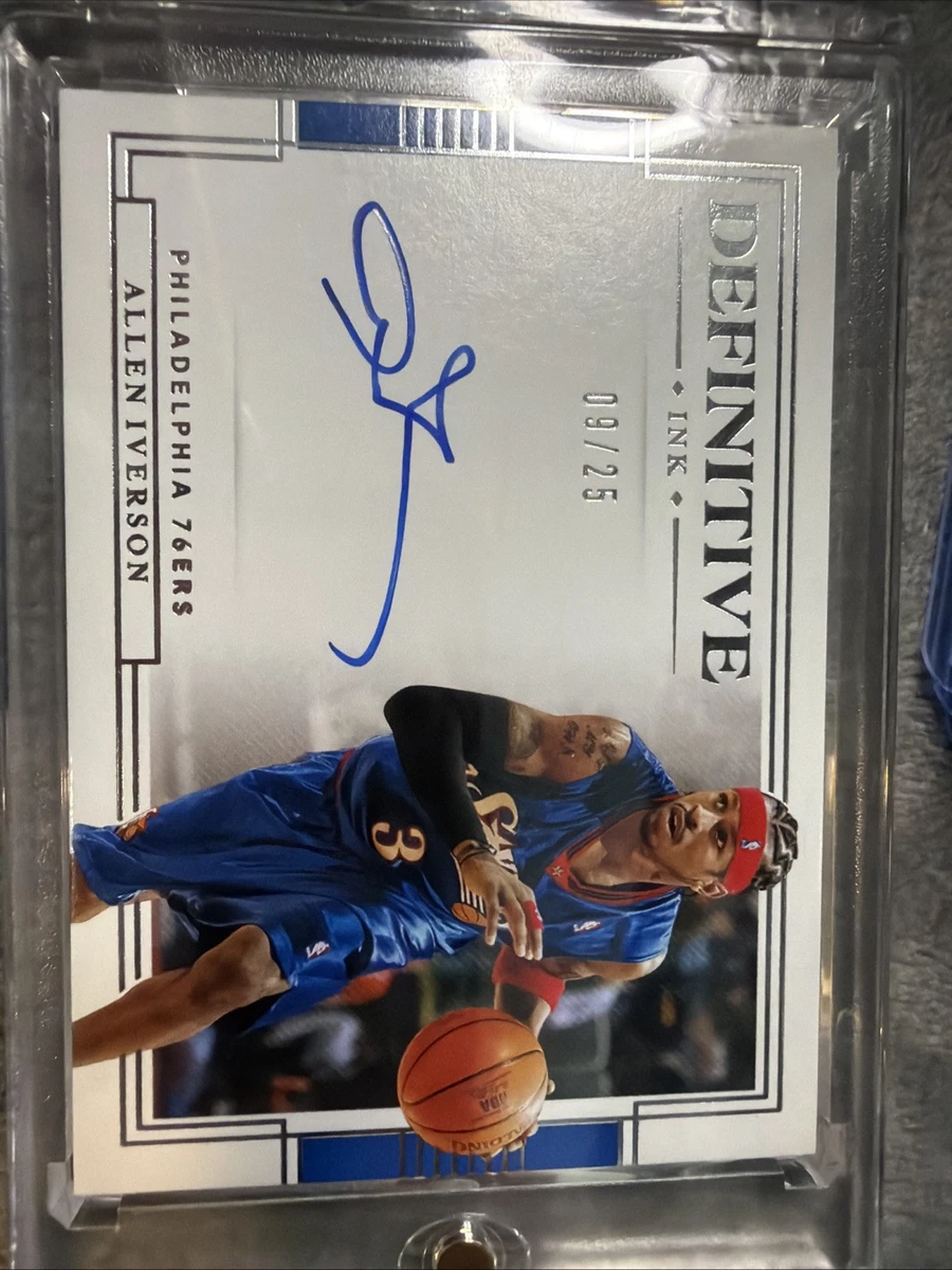 Panini Allen Iverson Basketball Autographed Sports Trading Cards