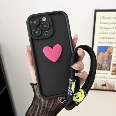 3D Love Heart iPhone 16, 16 Pro Max Hülle   Handyhülle mit Herz Design,soft Case