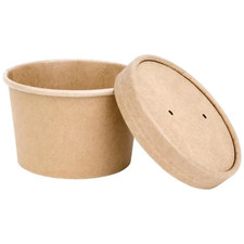 Disposable Soup Containers Cups with Lids Pack of 50 8oz 225ml Takeaway Pots