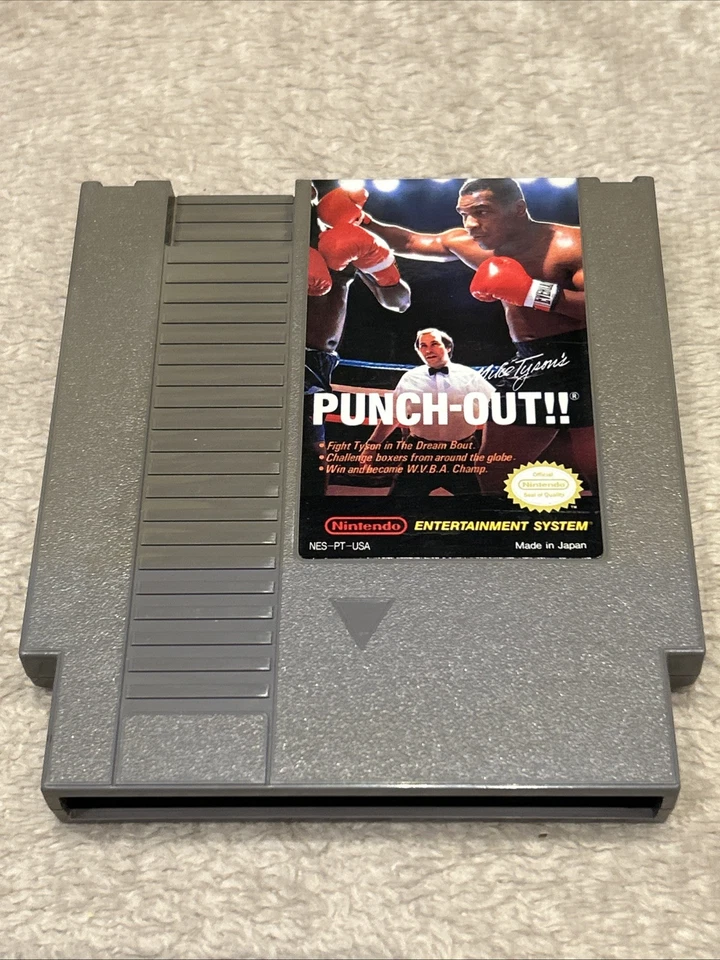 Vintage Nintendo NES Mike Tyson Punch-Out 1985 Cart Only (Tested Working) PT-USA - Image 4 of 4