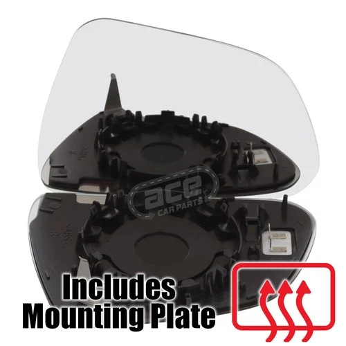 Heated Drivers Side Wing Mirror Glass Convex Clip-On For Tesla Model 3 2019->