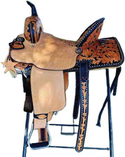 Horse Saddle Leather Western Handmade Barrel Racing Tooled Trail Tack Equestrian