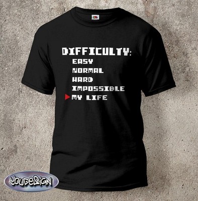 Difficulty Shirt Computer Service T-Shirt Nerd Help Desk Kult Gamer PC S-5XL