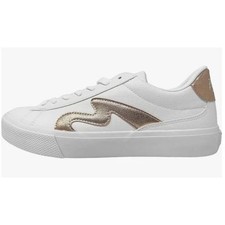 Blowfish Malibu Girls Vice Wave White Ella Rose Gold Voyager Sneakers NEW Size 4