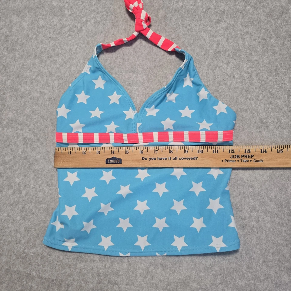 Circo Girls Halter Tankini Two Piece Swimsuit Set L 10/12 Americana Pastel Stars - Image 4 of 4