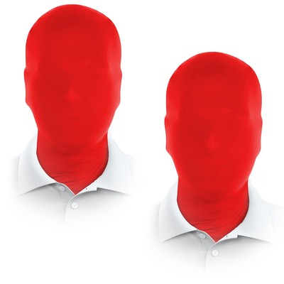 2 Pieces Black Full Face Mask Halloween Spandex Adult Hood Faceless Morph Hea...