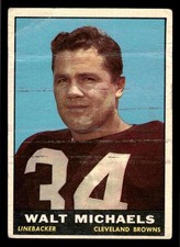 1961 Topps #75 Walt Michaels - Cleveland Browns (Low Grade)