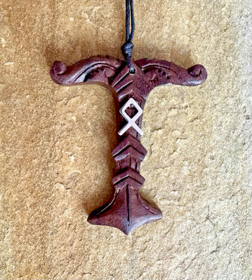 Anhänger Irminsul Donar Eiche Lebensbaum Rune Odal Othala Frau Thor Schmuck J8.5