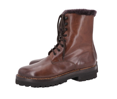 $1895 | RALPH LAUREN PURPLE LABEL 9.5 D JENKINS BOOT SHEARLING BROWN ITALY