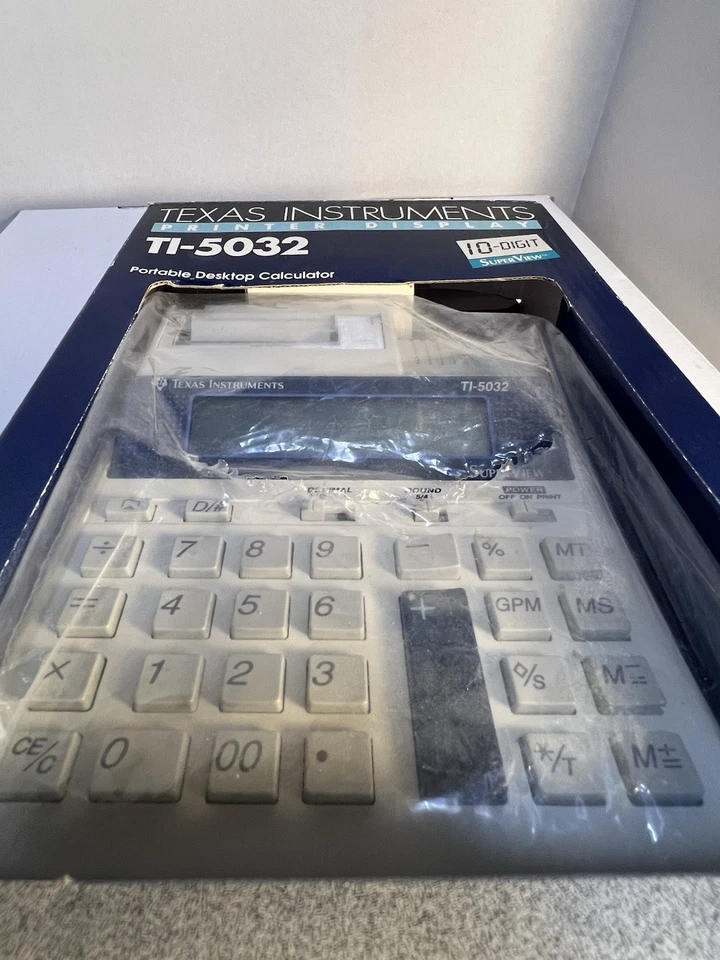 Texas Instruments TI-5032 Portable Desktop Calculator 10-Digit Sealed Old Stock - Image 4 of 4