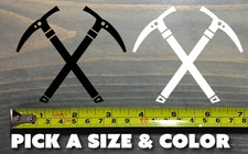Ice Axe Sticker Decal Climbing Crossed Axes Tool Petzl Black Diamond Grivel