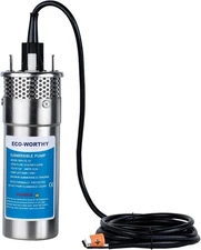 ECO-WORTHY 12V DC Deep Well Submersible Pump 3.2GPM 230FT Solar Water Pump
