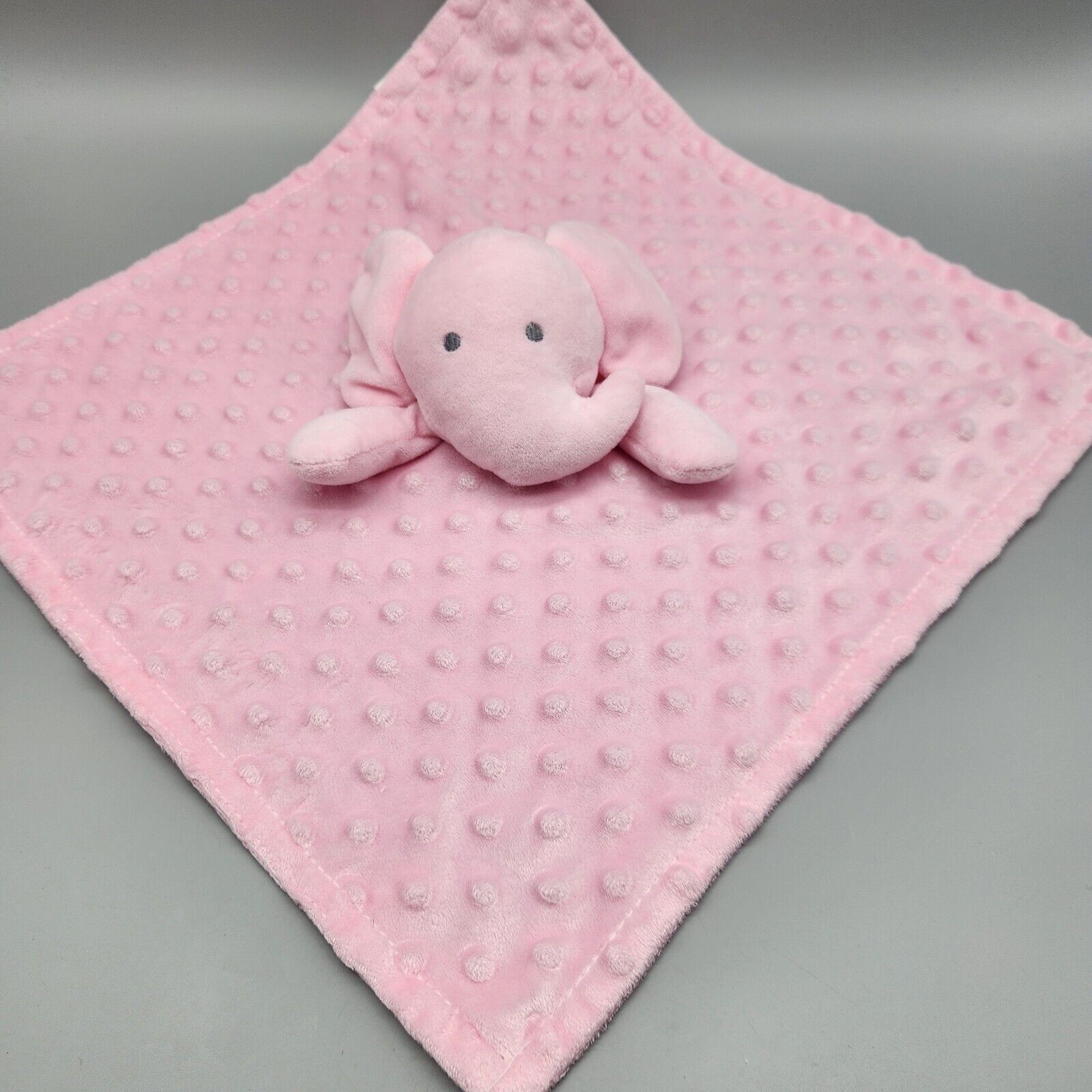 Nuby Pink Elephant Baby Lovey Security Blanket Plush Dot Stuffed Animal Toy
