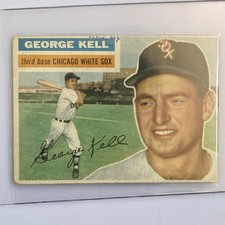 George Kell Topps 1956 Baseball Card-Trimmed