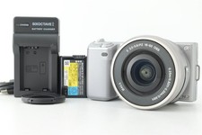 Sony Alpha NEX-5 Silver Mirrorless Camera E PZ 16-50mm OSS Lens Kit Exc 5 JAPAN