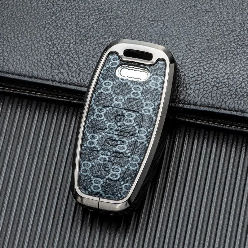 Funda protectora de metal para llavero inteligente de coche para Audi A3 A4 A5 A6 A7 A8 Q5 TT RS S4 S6 Foto 4 de 4