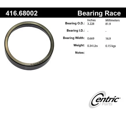 Гоночный подшипник премиум-класса Centric 416.68002 - Изображение 2 из 4