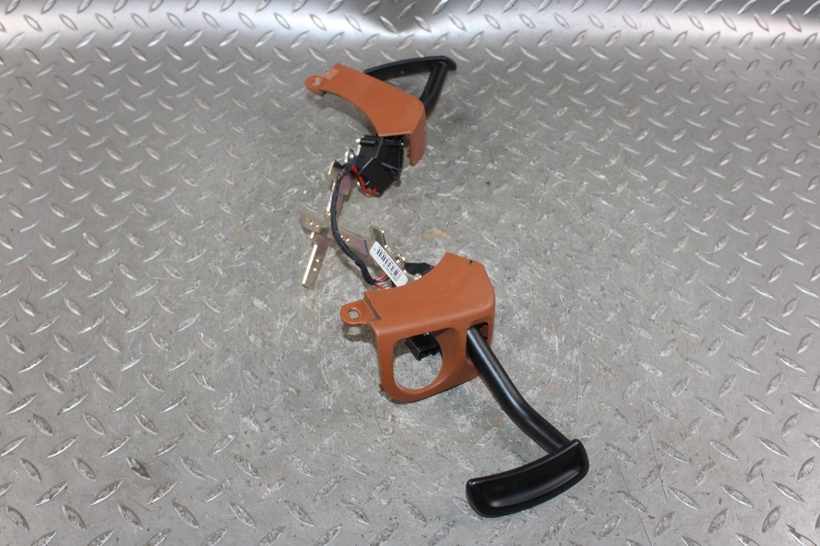 13-18 Flying Spur Black Brown Column Paddle Shifters Pair 2x LH RH OEM Factory
