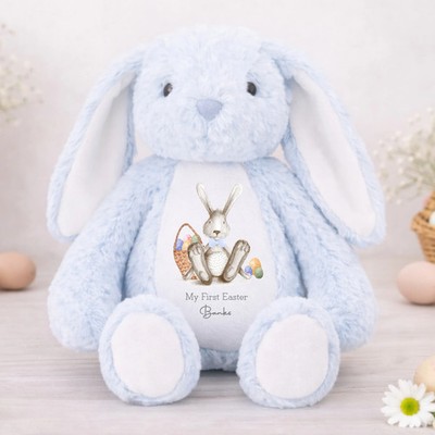 Personalised Grey Bunny My First Easter Teddy