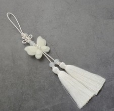 Korean Norigae Hanbok Ornament Traditional Tassel White Ivory