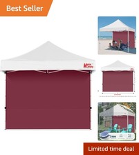 Improve Your Tent Experience with 10x10ft UV-Resistant Burgundy Canopy Sidewall