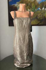 NWT Lauren Ralph Lauren Cafe Society Gold Sleeveless Dress, sz 10