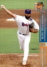 2019 Midland RockHounds Grandstand #14 Kyle Friedrichs Long Beach State NM Card