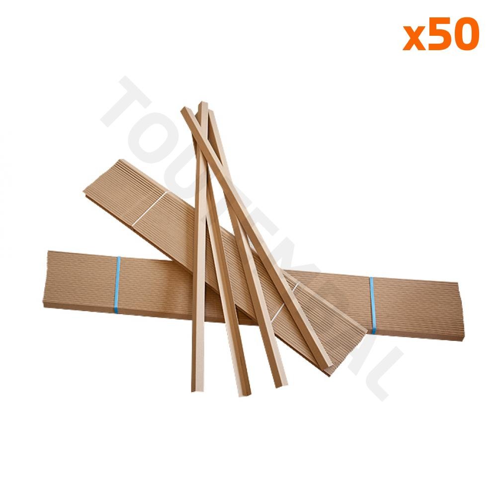 Coin carton pour palette 1600x35x35 mm lot de 50 cornières de protection