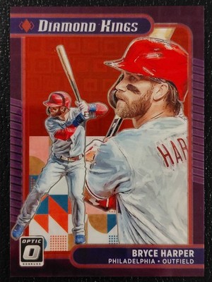 2021 Panini Donruss Optic Diamond Kings Bryce Harper #18 Red Pandora Prizm /99