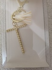 Modern Expressions Keychain Letter T Gold Tone Tassel Initial Bag Charm