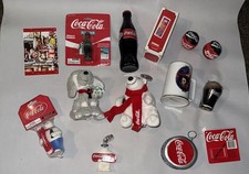 Coca Cola Collectibles Mixed Lot Of 13 Magnets Stuffed Animals Etc. Look At Pics