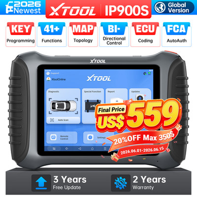 XTOOL IP900 S Bi-directional OBD2 Scanner Diagnostic Tool 41+ Function Topology