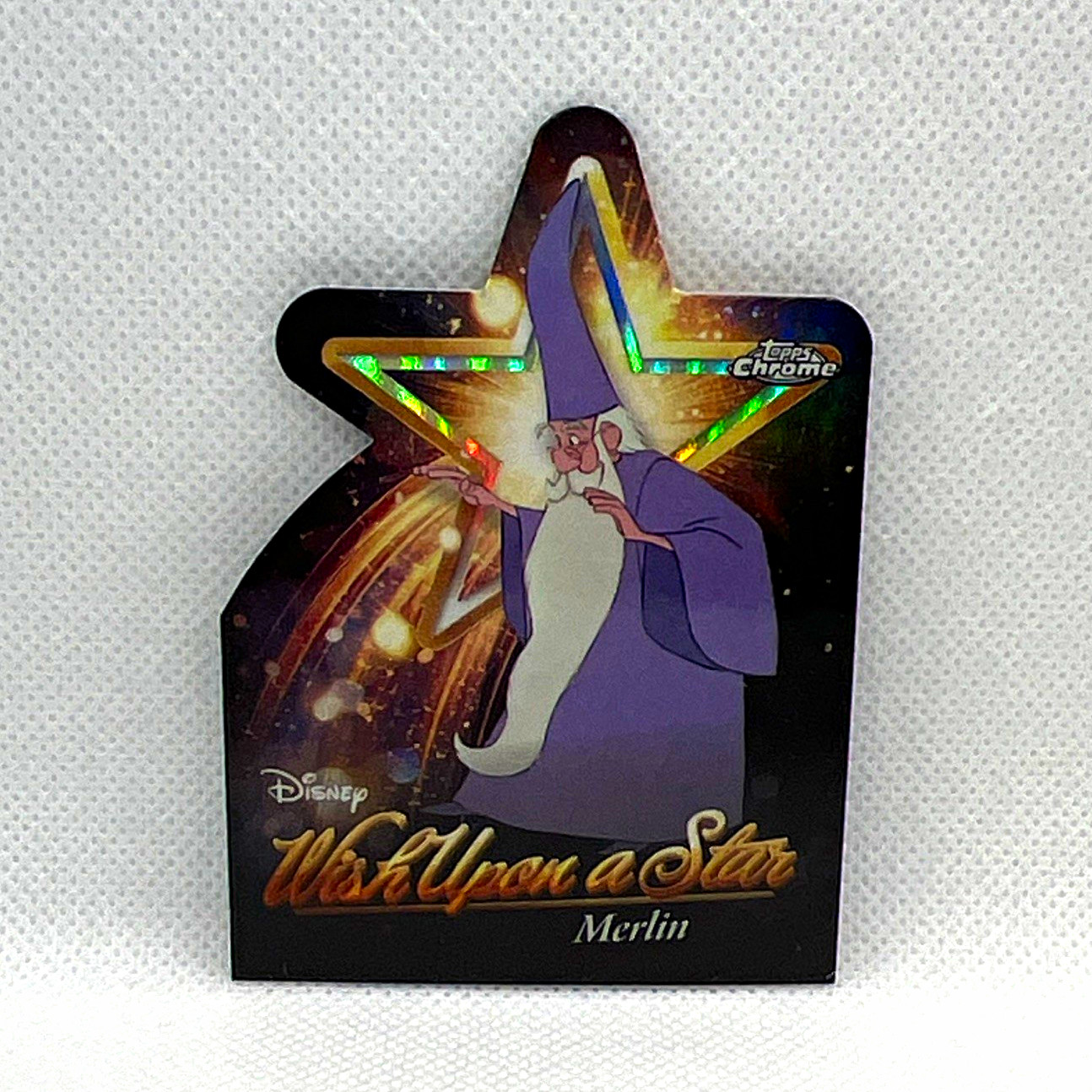 Merlin #W-14 2025 Topps Disney Wonder Wish Upon a Star Chrome Die-Cut trading card — raw and PSA graded price guide