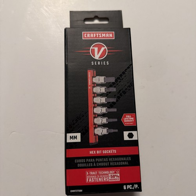#ad Craftsman V Series 3 8quot; Drive Hex MM Socket Set 6 Piece CMMT17720V $43.99