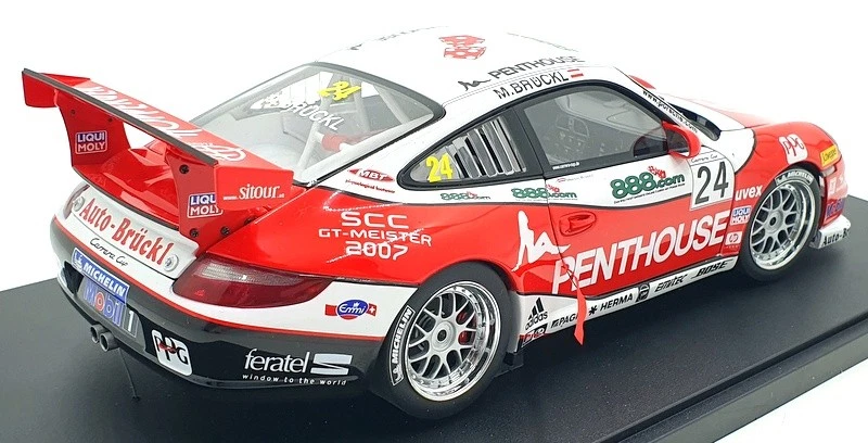 Autoart escala 1/18 diecast 80784 Porsche 911 997 GT3 Cup 2007 ático #24 Foto 2 de 4