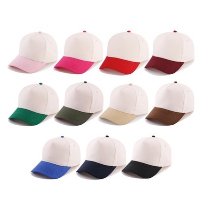 Baseballmütze Baumwolle Polyester Farbblock mit geschwungener Krempe für Männ