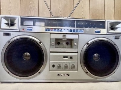 VICTOR Rc-m70 Stereo Boombox Radio Cassette Recorder Retro RARE 