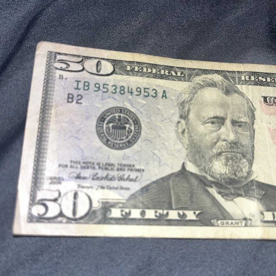 $50 Bill Book End   Series 2006  IB95384953A  - Image 2 of 4