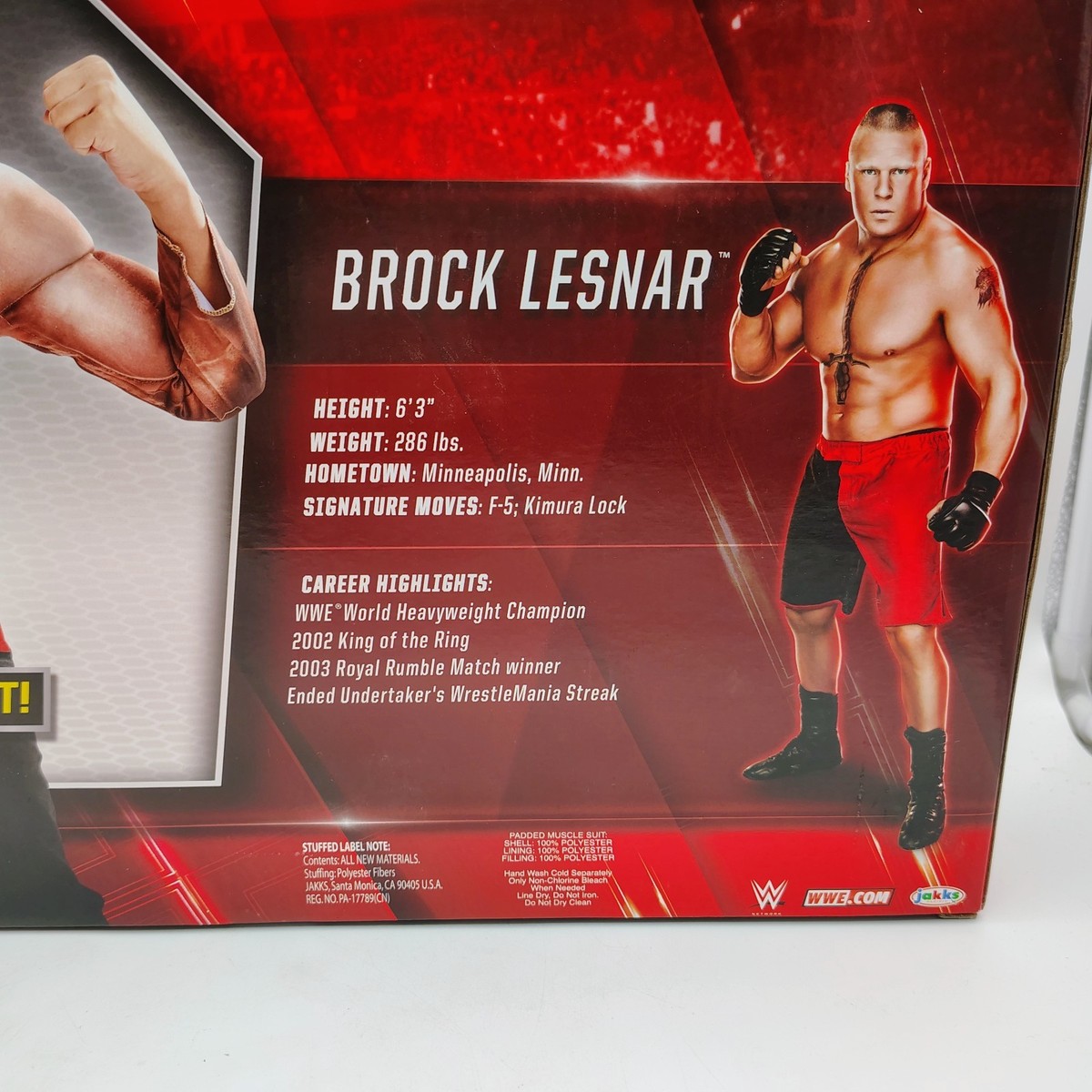 F WWE Brock Lesnar Mask & Padded Muscle Shirt Wrestling Costume