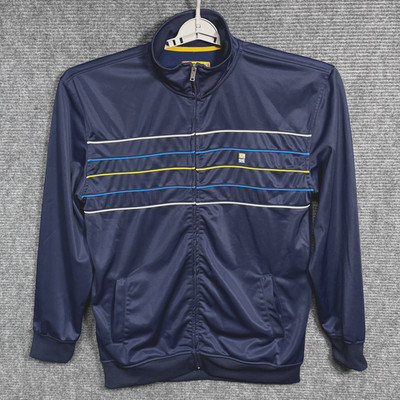 Ecko Unltd Men's Track Jacket Navy Blue XL Street Wear Striped