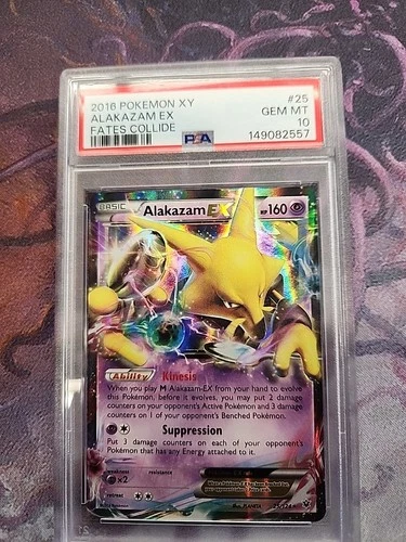 Alakazam EX 25/124 Fates Collide Holo PSA 10 GEM MINT