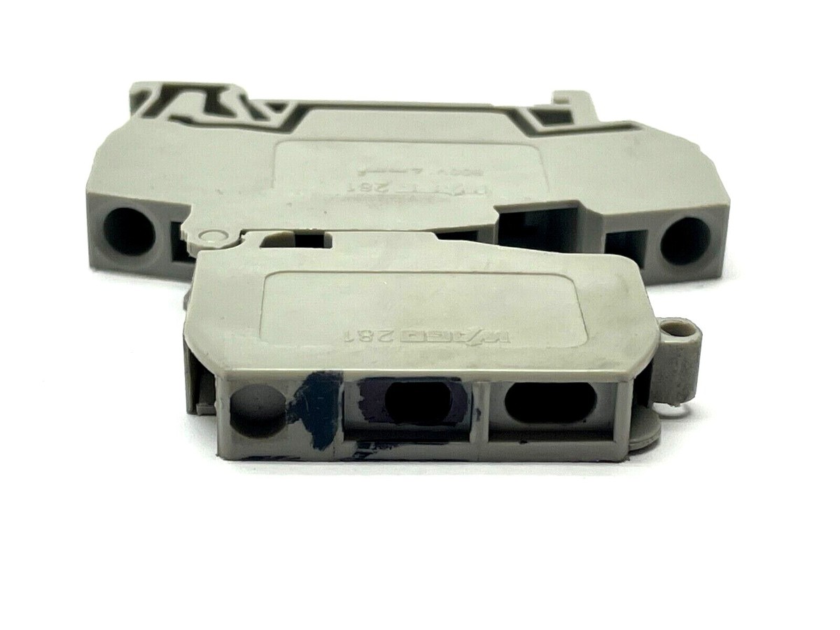 Wago 281-611 Two-Conductor Fuse Terminal Block w/ Pivoting Fuse