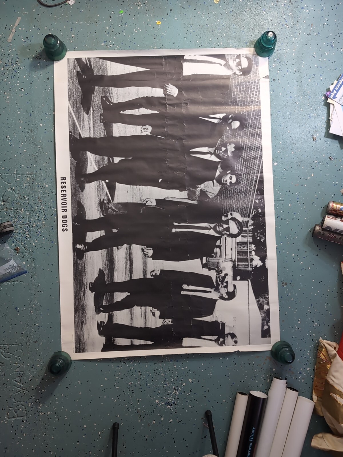 RARE! XL Vintage Reservoir Dogs Black & White Movie Poster 54x38, Printed in UK