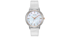NEW Bulova 98P171 Quartz Diamond Accented MOP Dial White MSRP  $300!