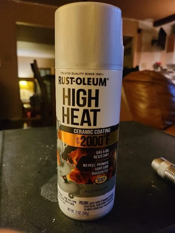 HIGH HEAT Flat Black Automotive Spray Paint Oil Resistant Exhaust Engine Enamel Foto 2 de 4