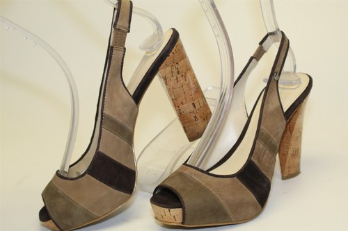 Zapatos De Tacón Alto Calvin Klein Gracie para Mujer 7.5 M Brown Charol  Peep Toe Formal | eBay
